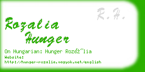 rozalia hunger business card